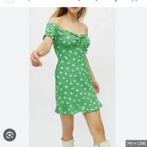 Urban Outiftters, Green floral dress NWOT